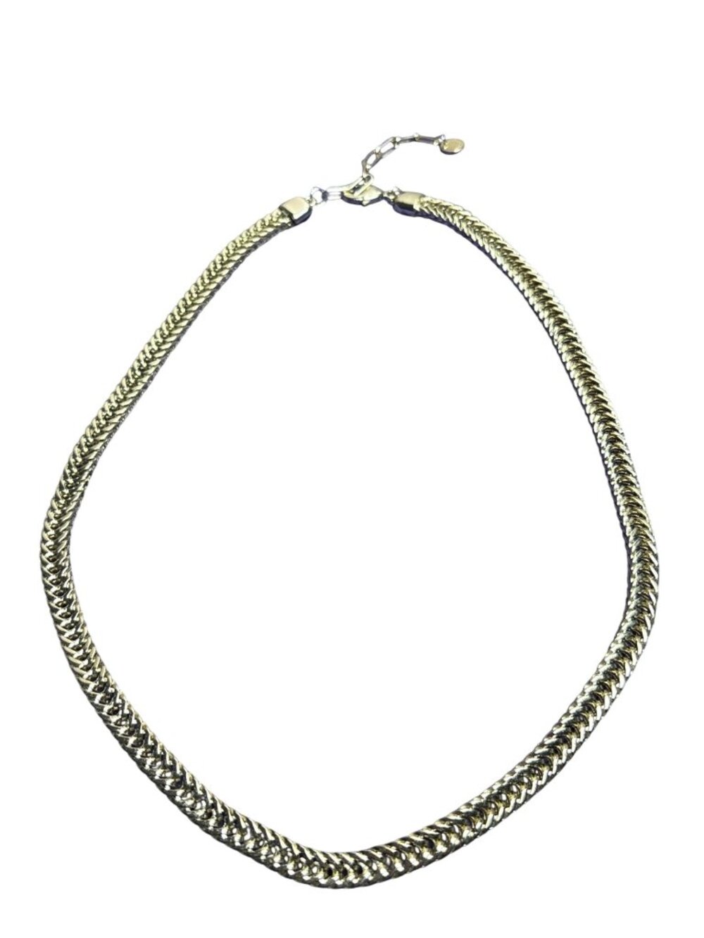 Napier Goldtone Chevron Chain Necklace 17 - 19 inches Long
